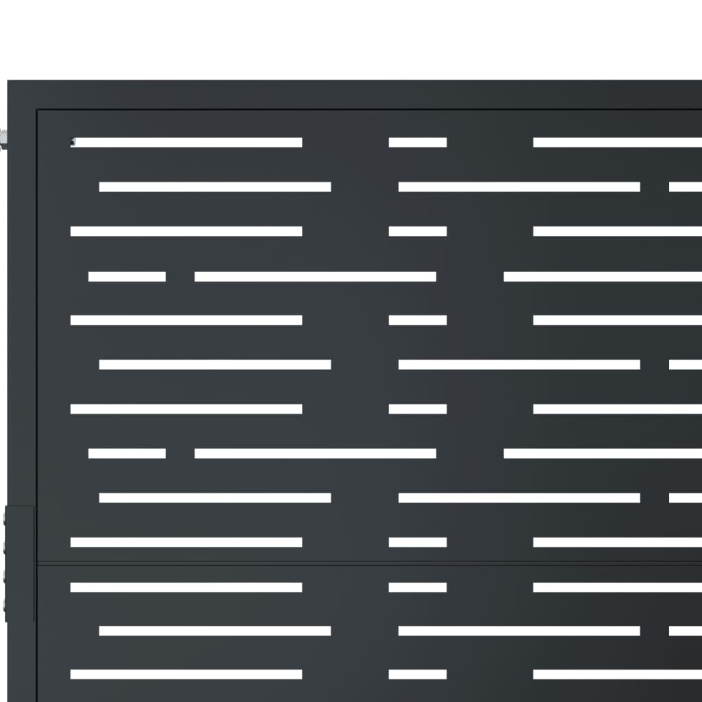 Garden Gate Anthracite 100x125 cm Steel Square Design