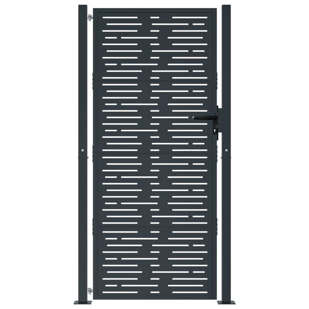 Garden Gate Anthracite 100x200 cm Steel Square Design