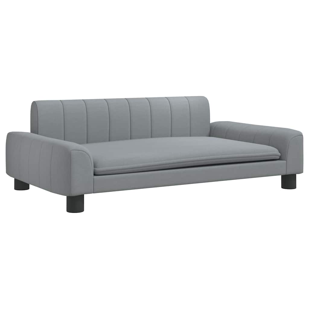 Dog Bed Light Grey 90x53x30 cm Fabric