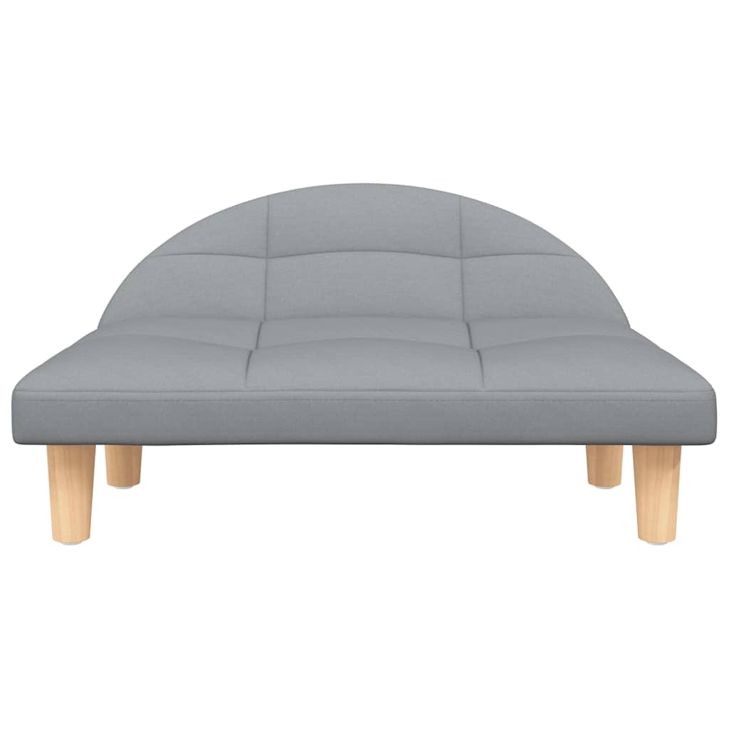 Dog Bed Light Grey 70x52x30 cm Fabric