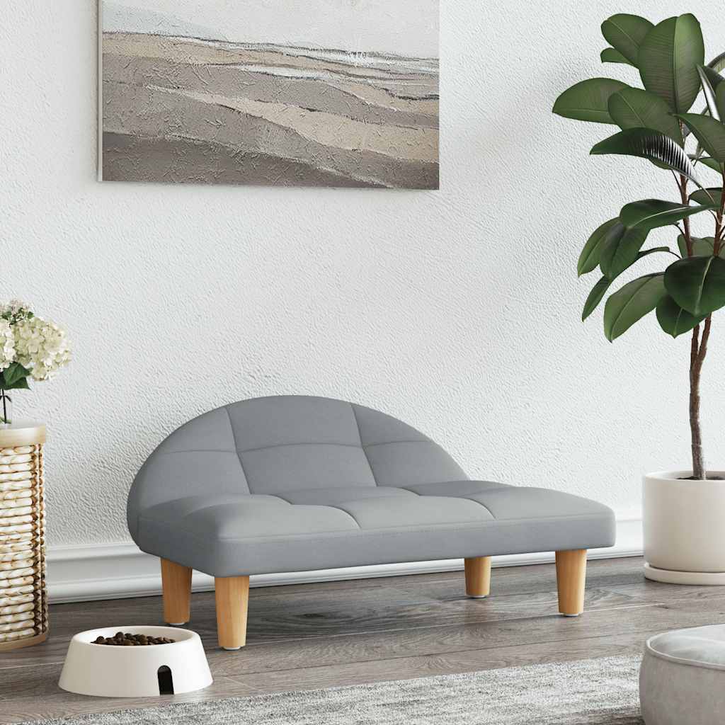 Dog Bed Light Grey 70x52x30 cm Fabric