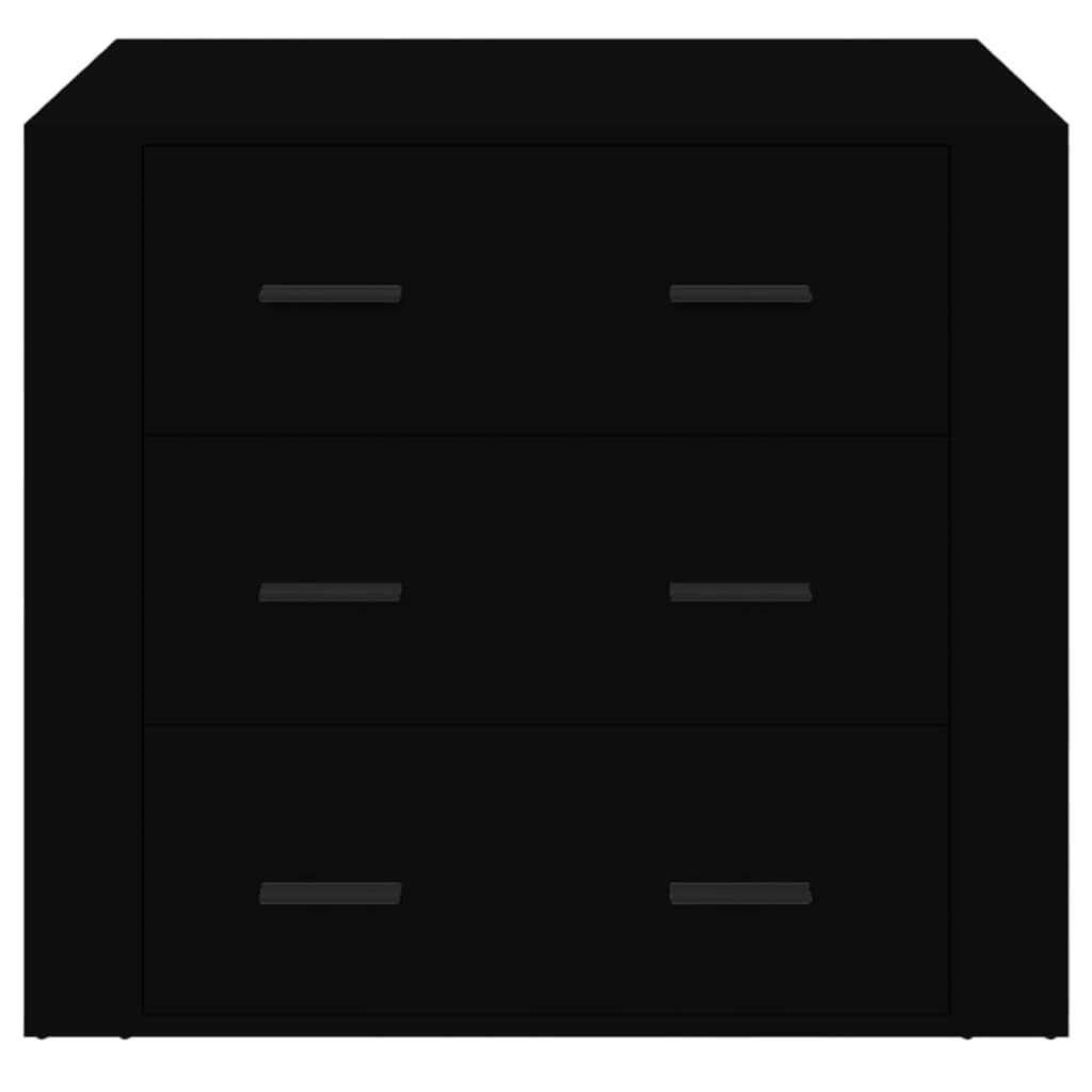 Sideboard Black 80x33x70 cm Engineered Wood