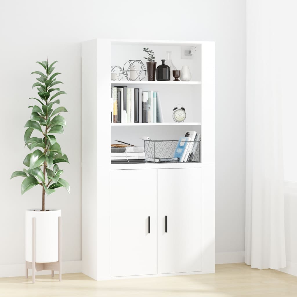 Wall Cabinet White 80x33x80 cm Engineered Wood