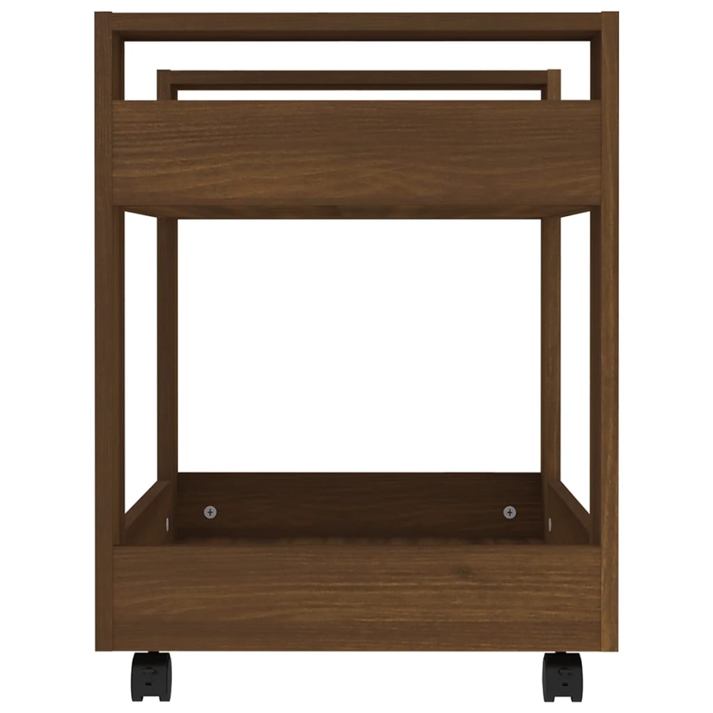 Desk Trolley Brown Oak 60x45x60 cm Engineered Wood
