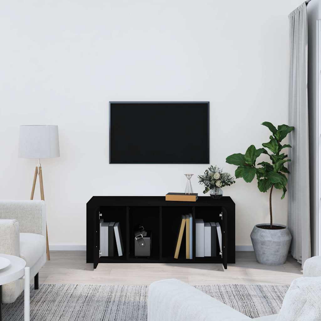 TV Cabinet Black 100x35x40 cm Engineered Wood