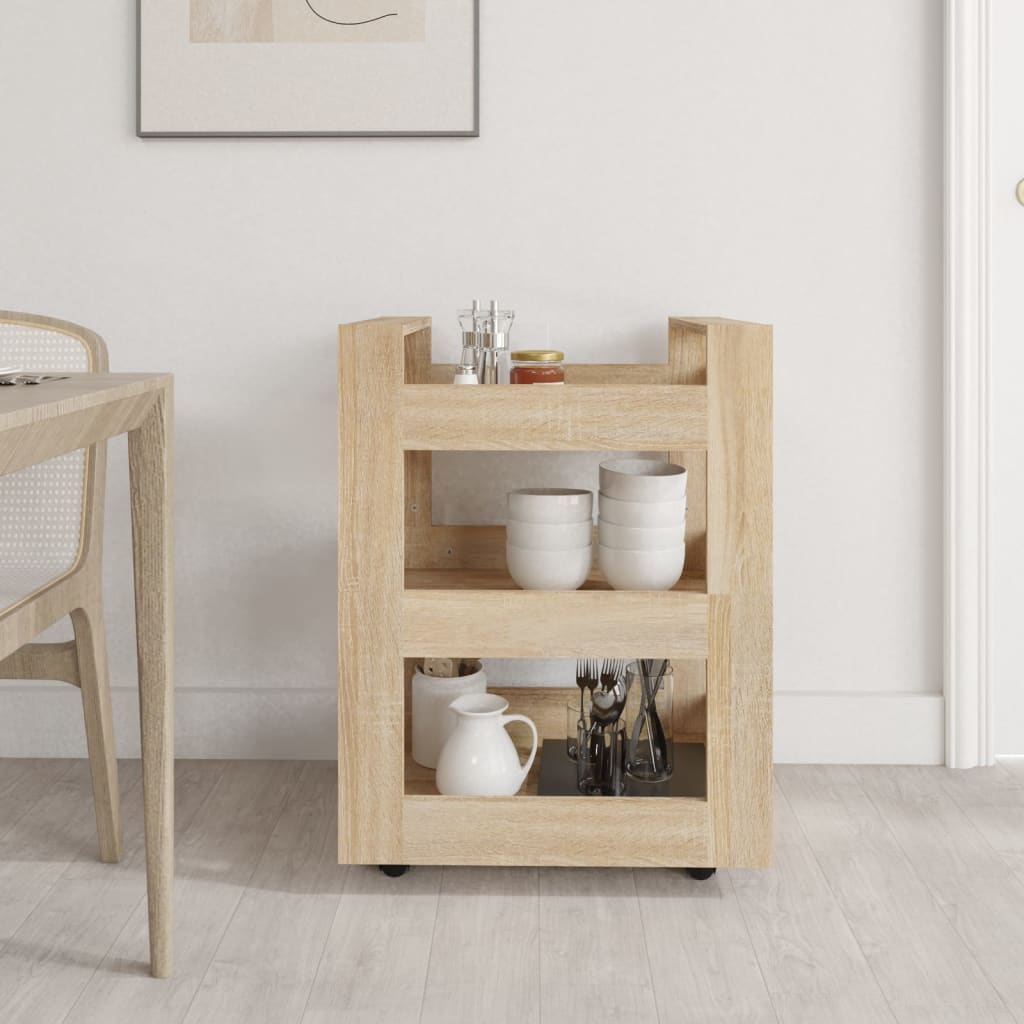 Kitchen Trolley Sonoma Oak 60x45x80 cm Engineered Wood