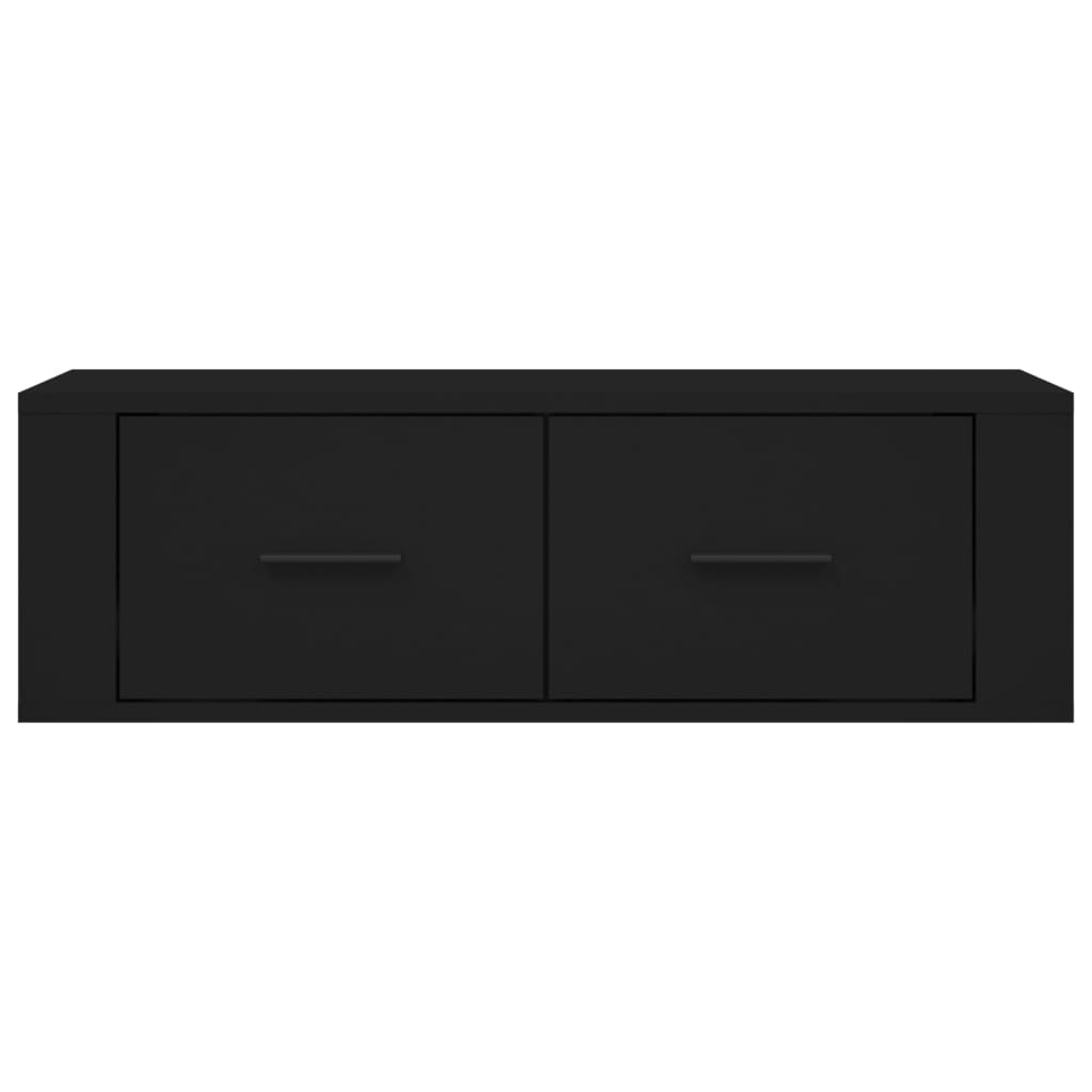 Hanging TV Cabinet Black 80x36x25 cm Engineered Wood