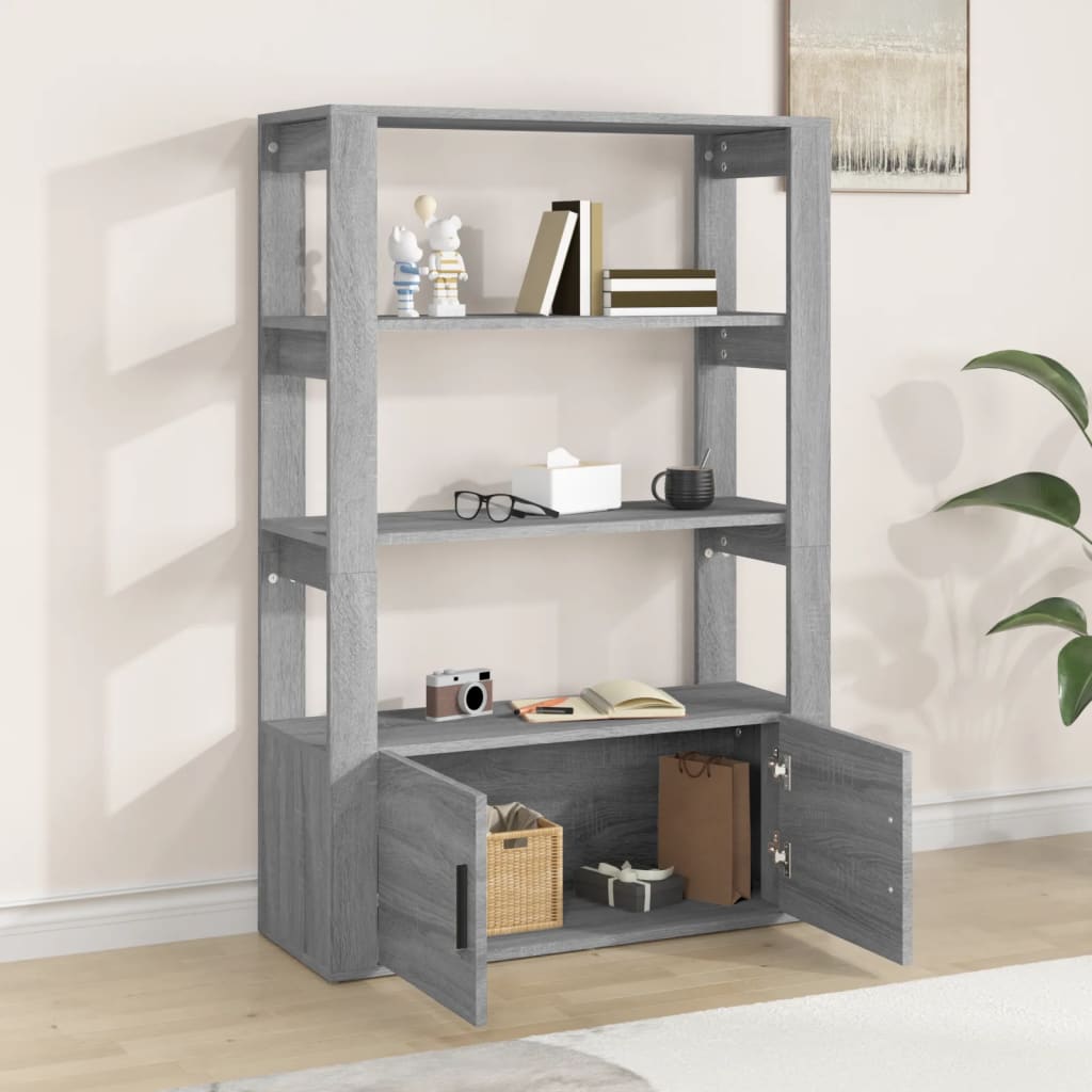 Sideboard Grey Sonoma 80x30x119.5 cm Engineered Wood