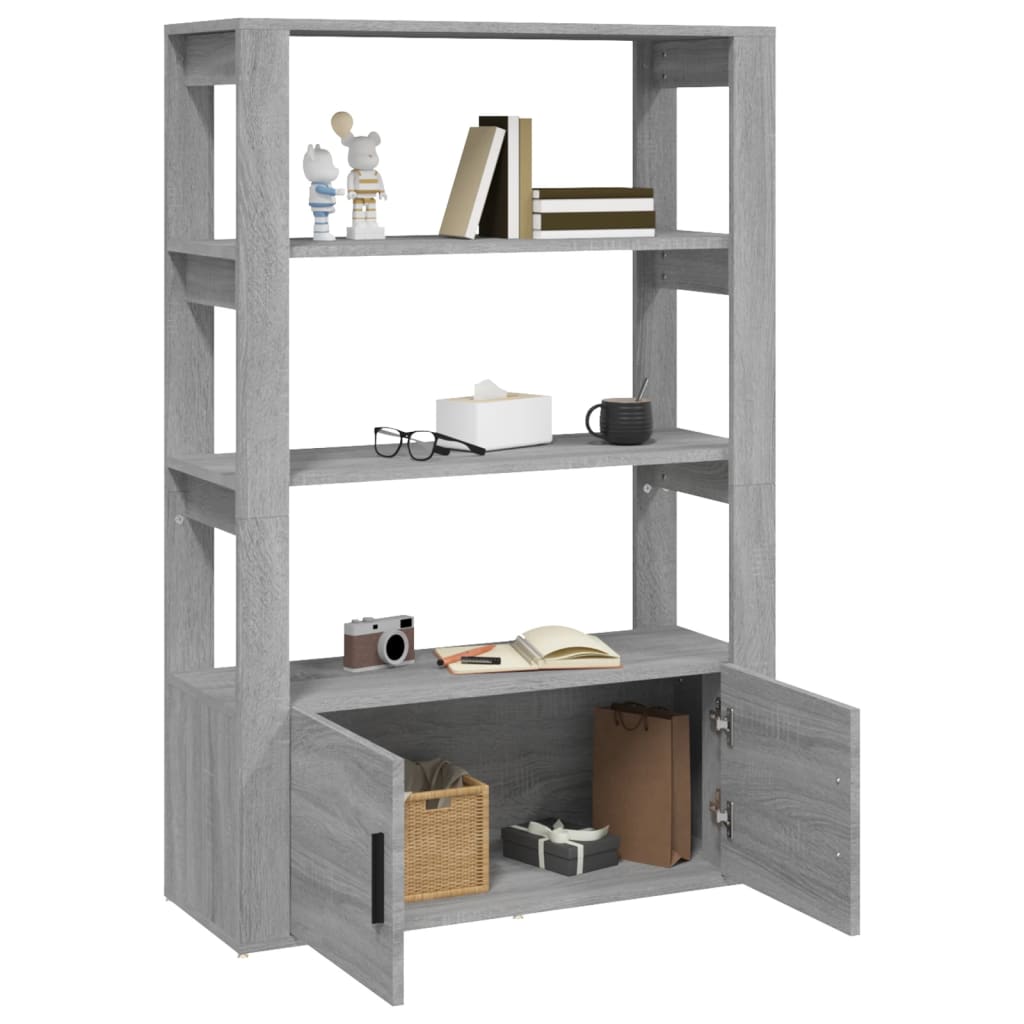 Sideboard Grey Sonoma 80x30x119.5 cm Engineered Wood