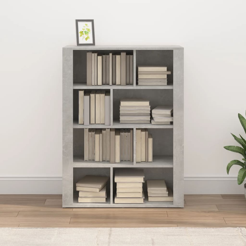 Sideboard Concrete Grey 80x30x106 cm Engineered Wood