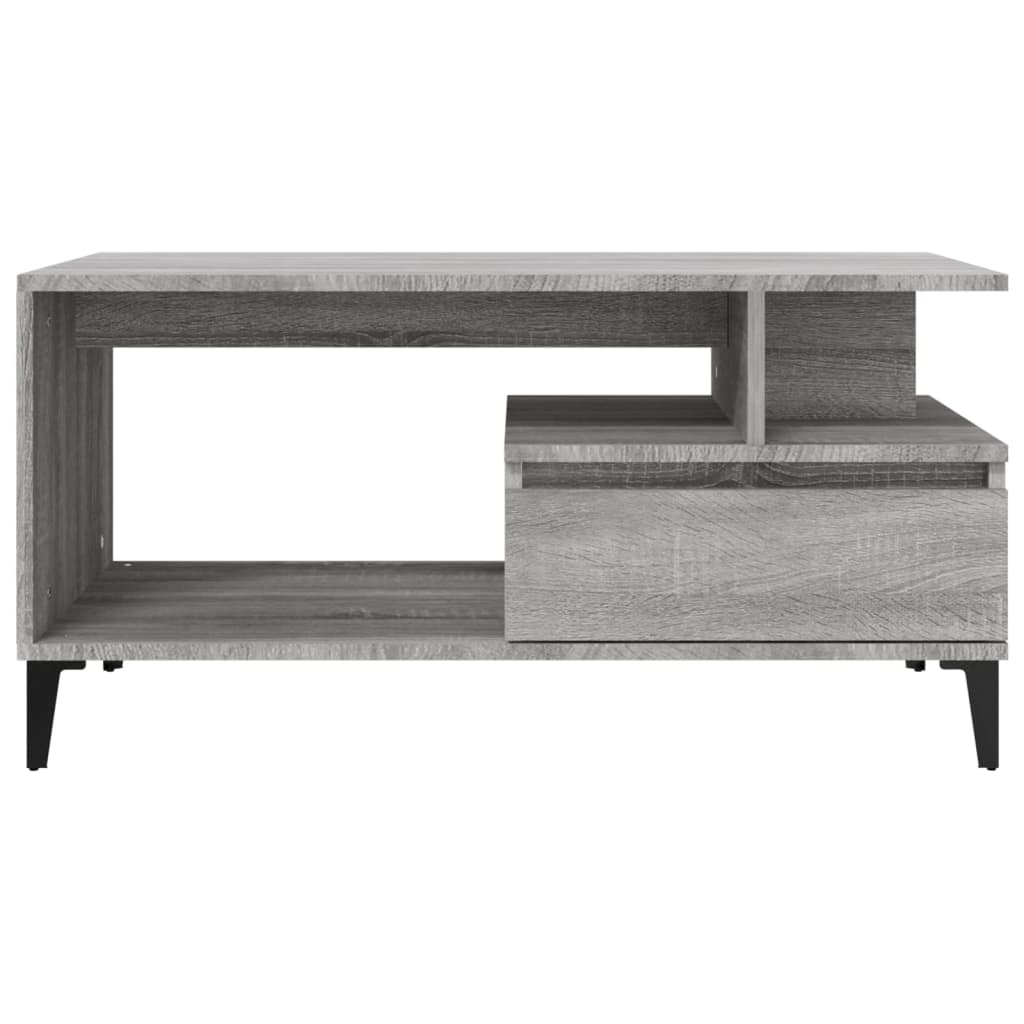Coffee Table Grey Sonoma 90x49x45 cm Engineered Wood