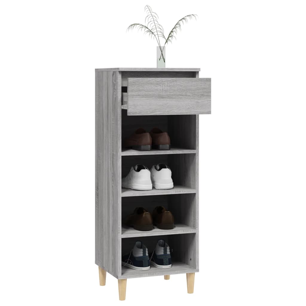 Shoe Cabinet Grey Sonoma 40x36x105 cm Engineered Wood
