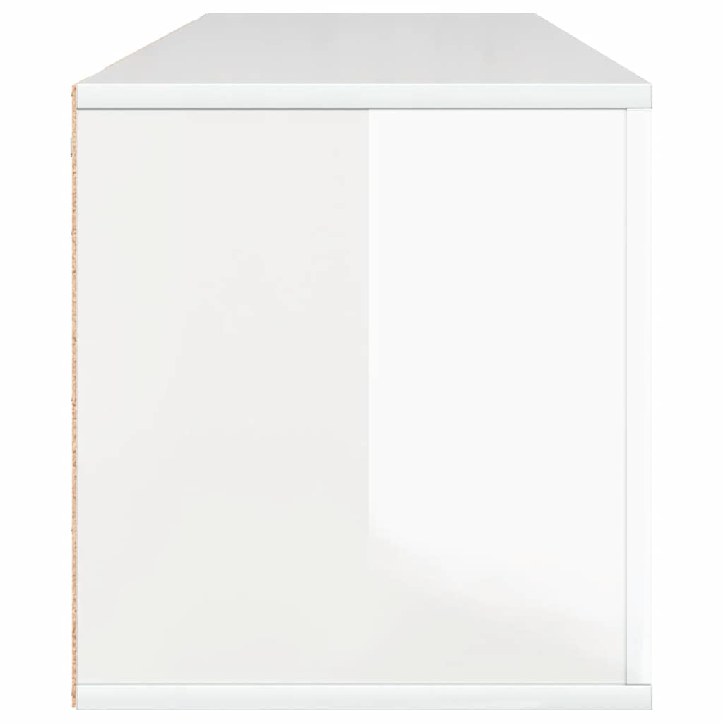 Wall Shoe Cabinet High Gloss White 100x35x38 cm Engineered Wood