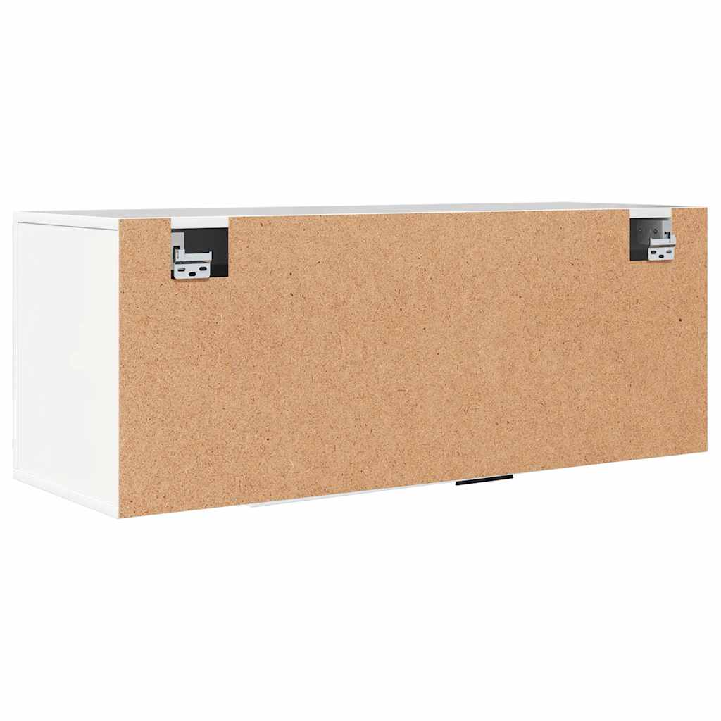 Wall Shoe Cabinet High Gloss White 100x35x38 cm Engineered Wood