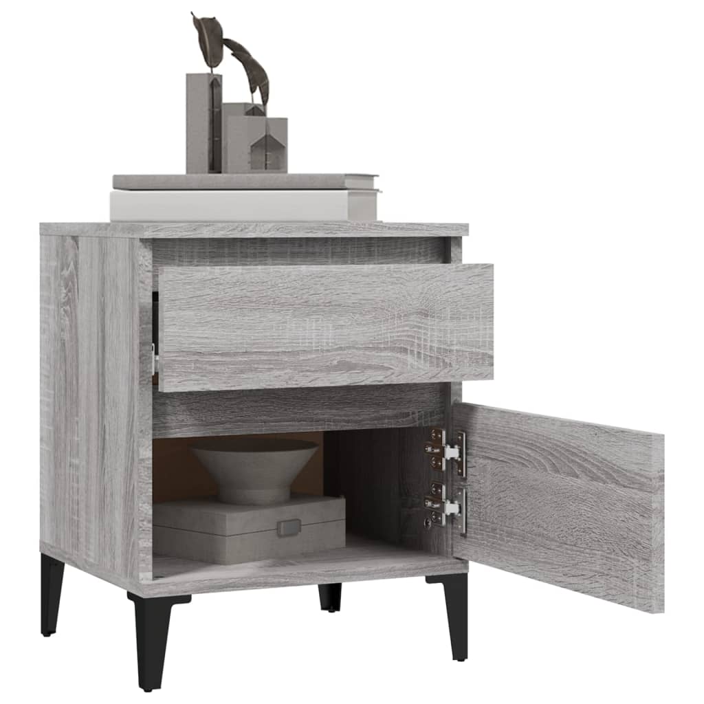 Bedside Cabinets 2 pcs Grey Sonoma 40x35x50 cm