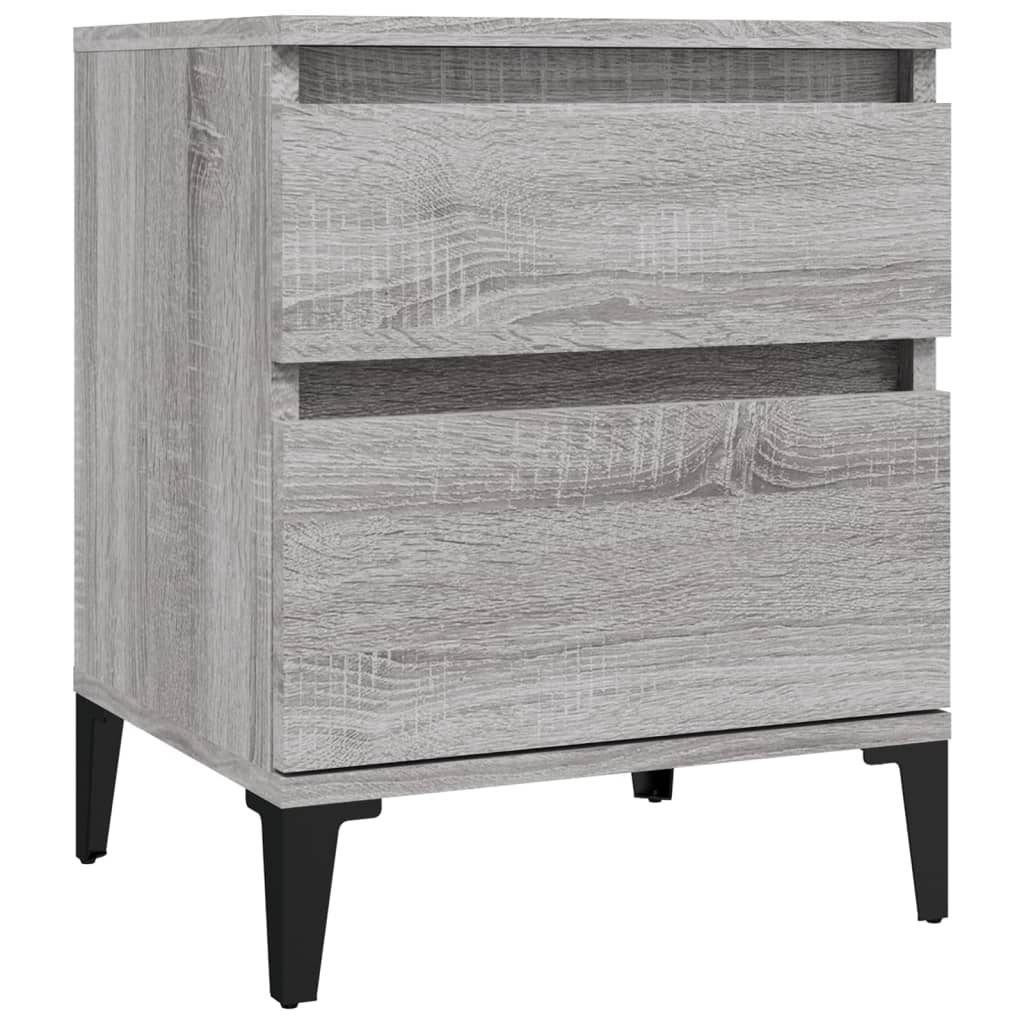 Bedside Cabinets 2 pcs Grey Sonoma 40x35x50 cm