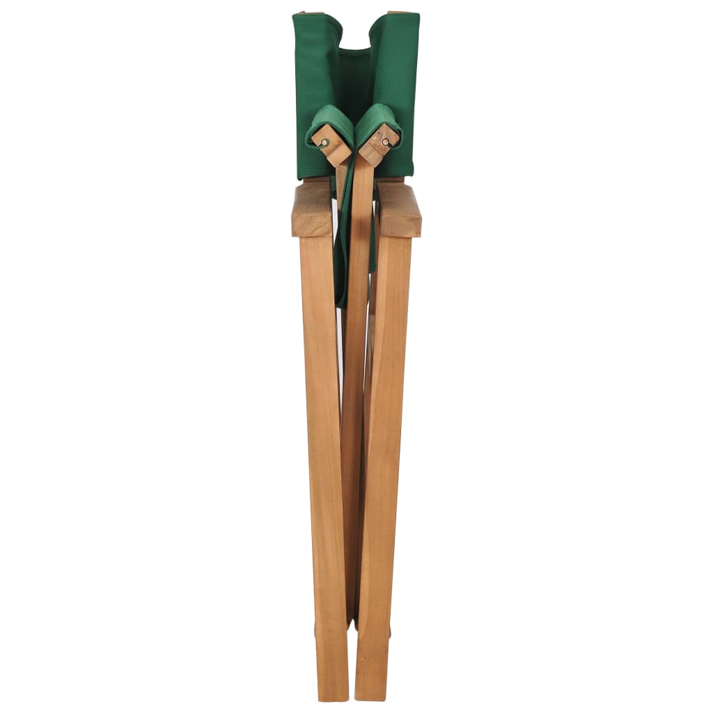 Director's Chairs 2 pcs Solid Wood Teak Green