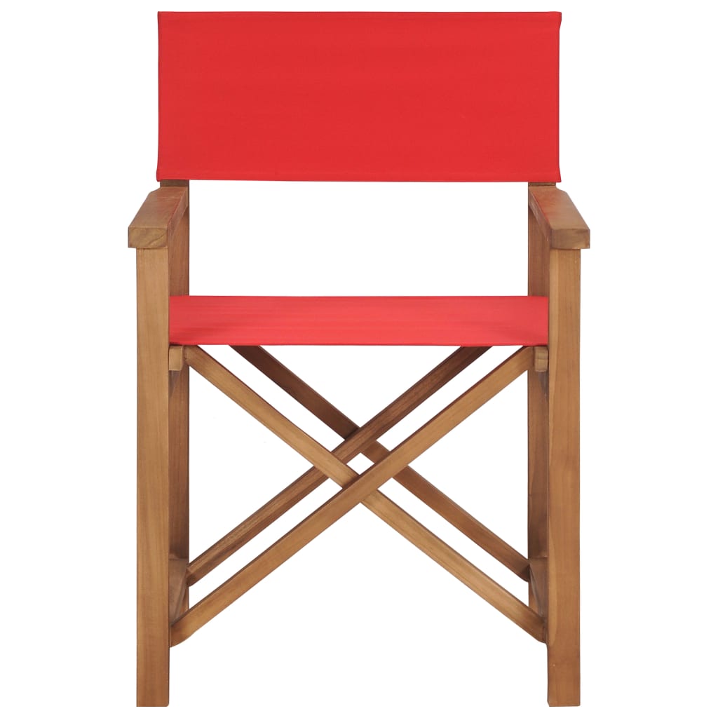 Director's Chairs 2 pcs Solid Wood Teak Red