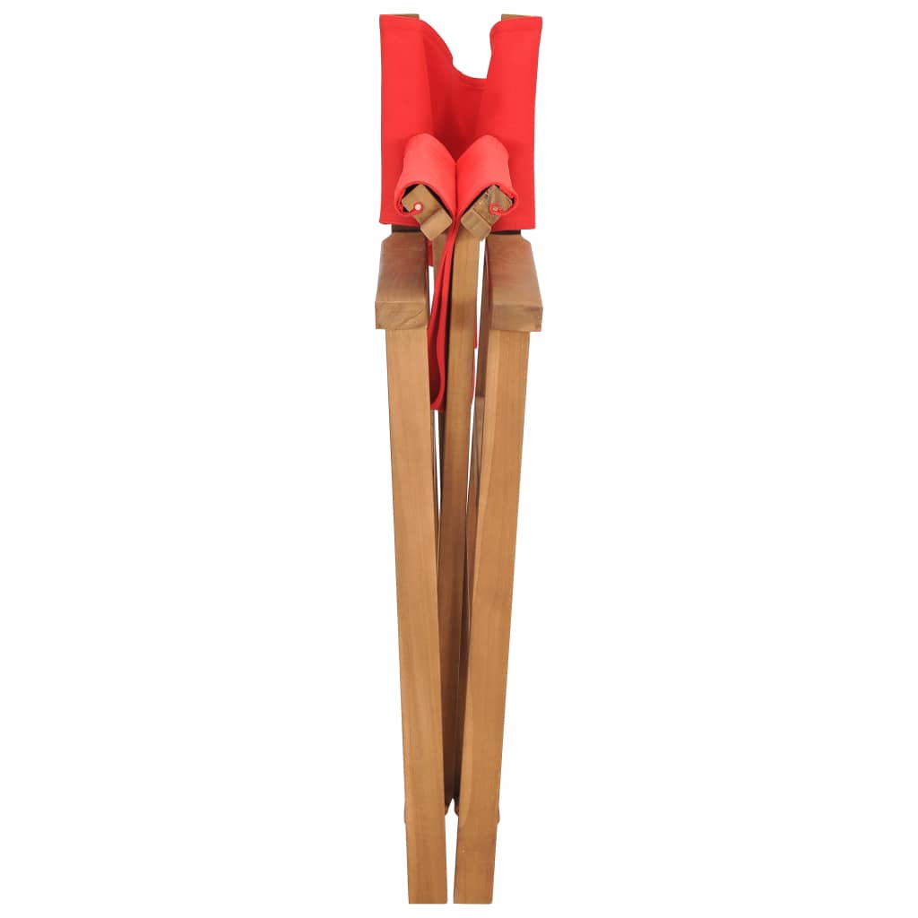 Director's Chairs 2 pcs Solid Wood Teak Red