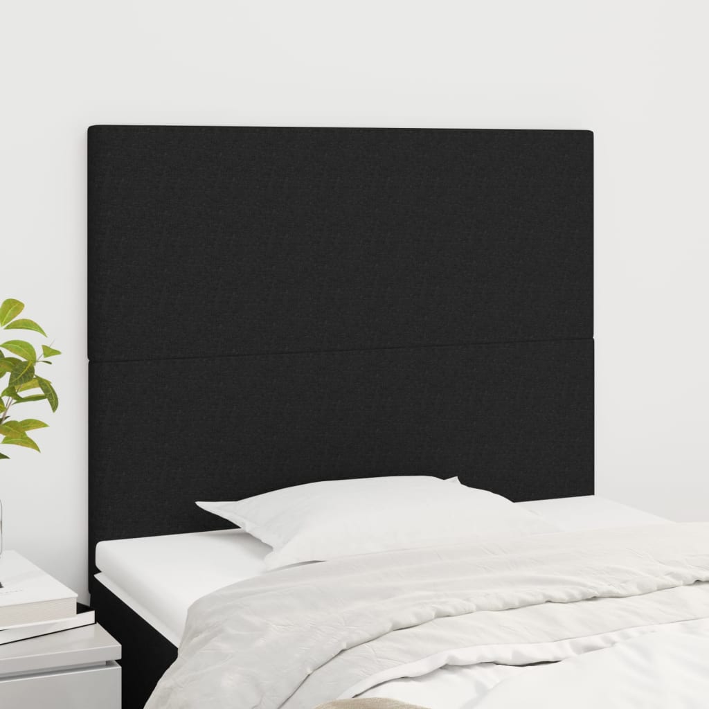 Headboards 2 pcs Black 100 cm Fabric