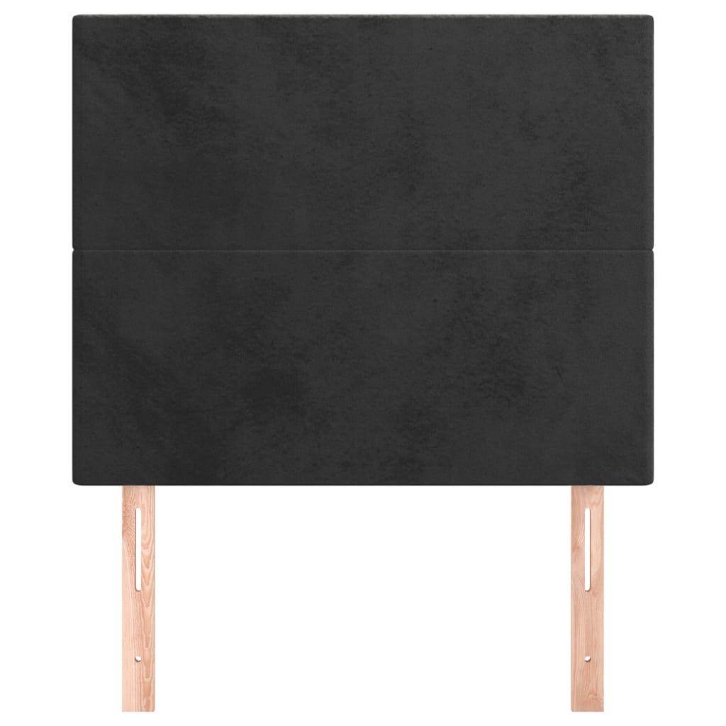 Headboards 2 pcs Black 80 cm Velvet