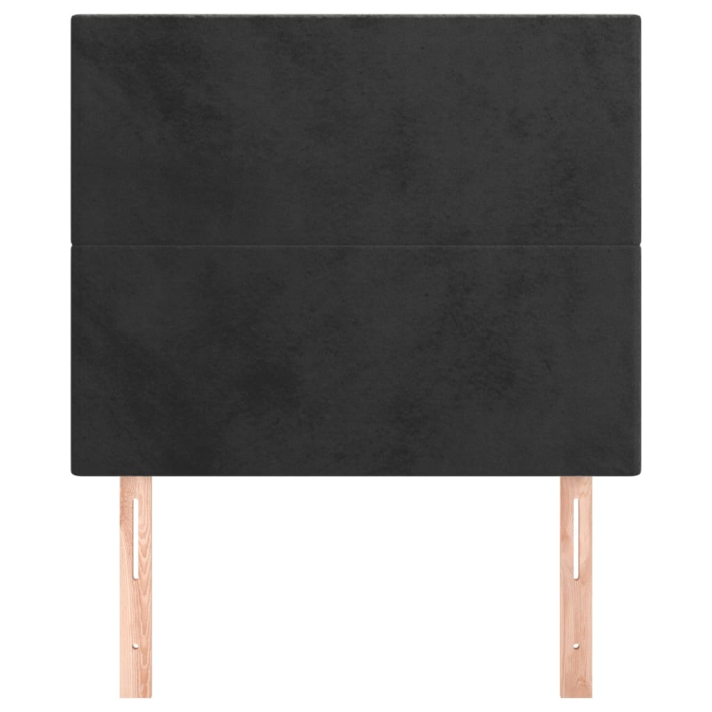 Headboards 2 pcs Black 100 cm Velvet