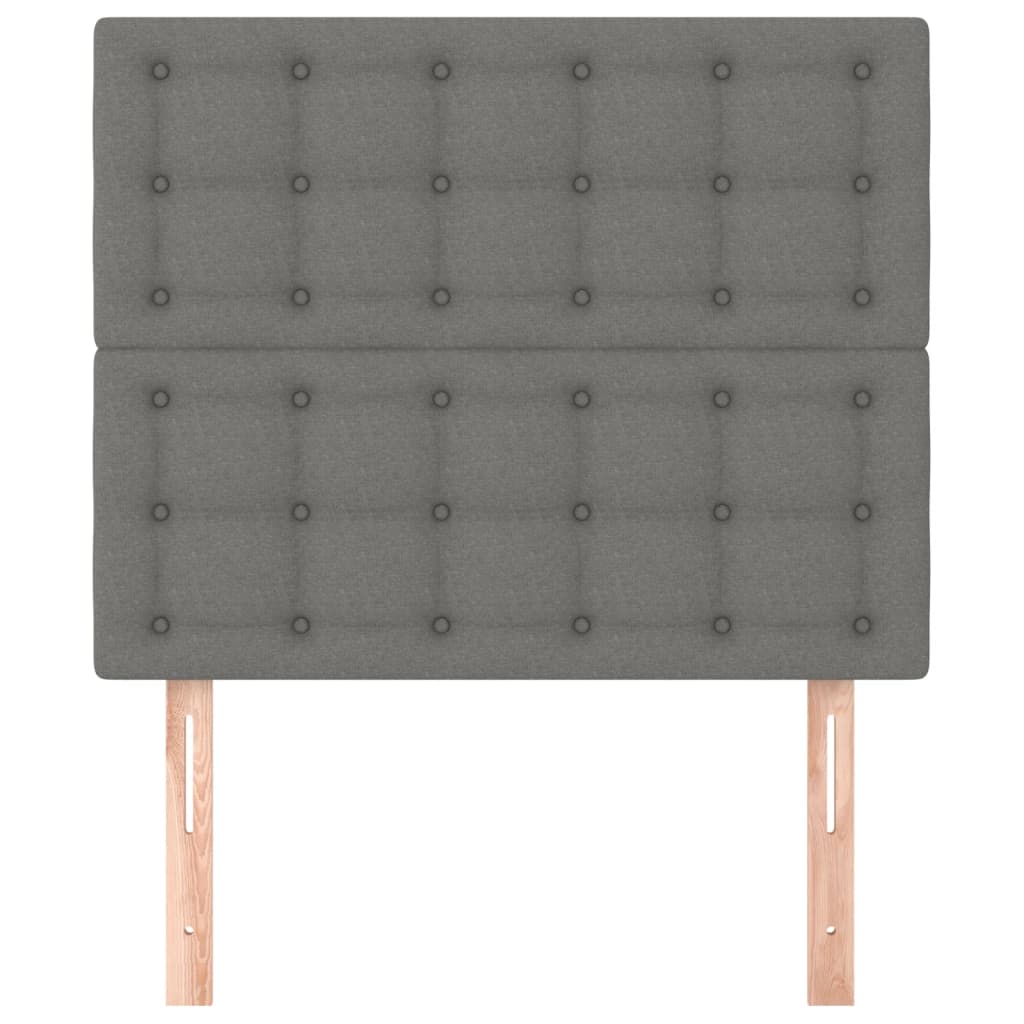 Headboards 2 pcs Dark Grey 80 cm Fabric