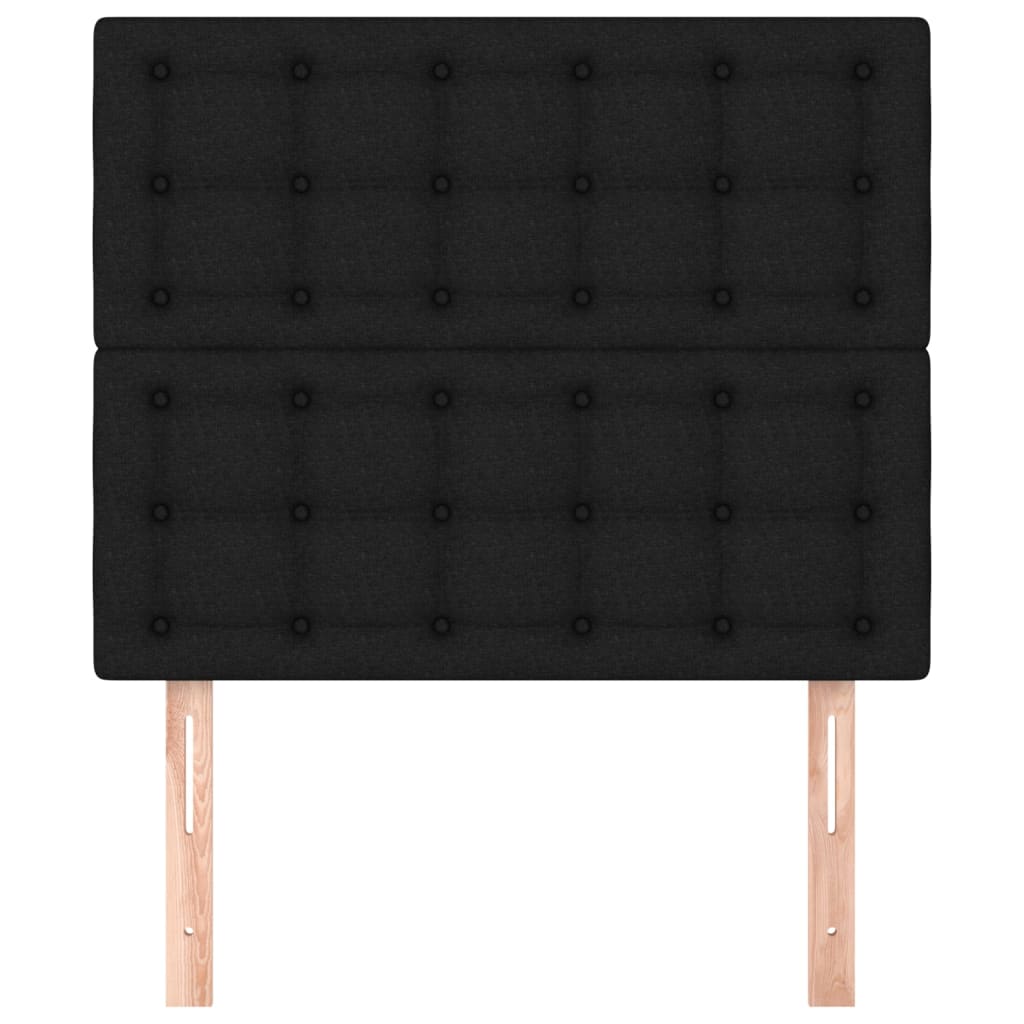 Headboards 2 pcs Black 100 cm Fabric