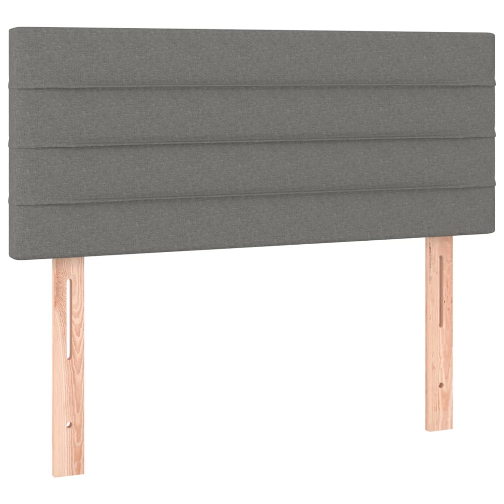 LED Headboard Dark Grey 100 cm Fabric