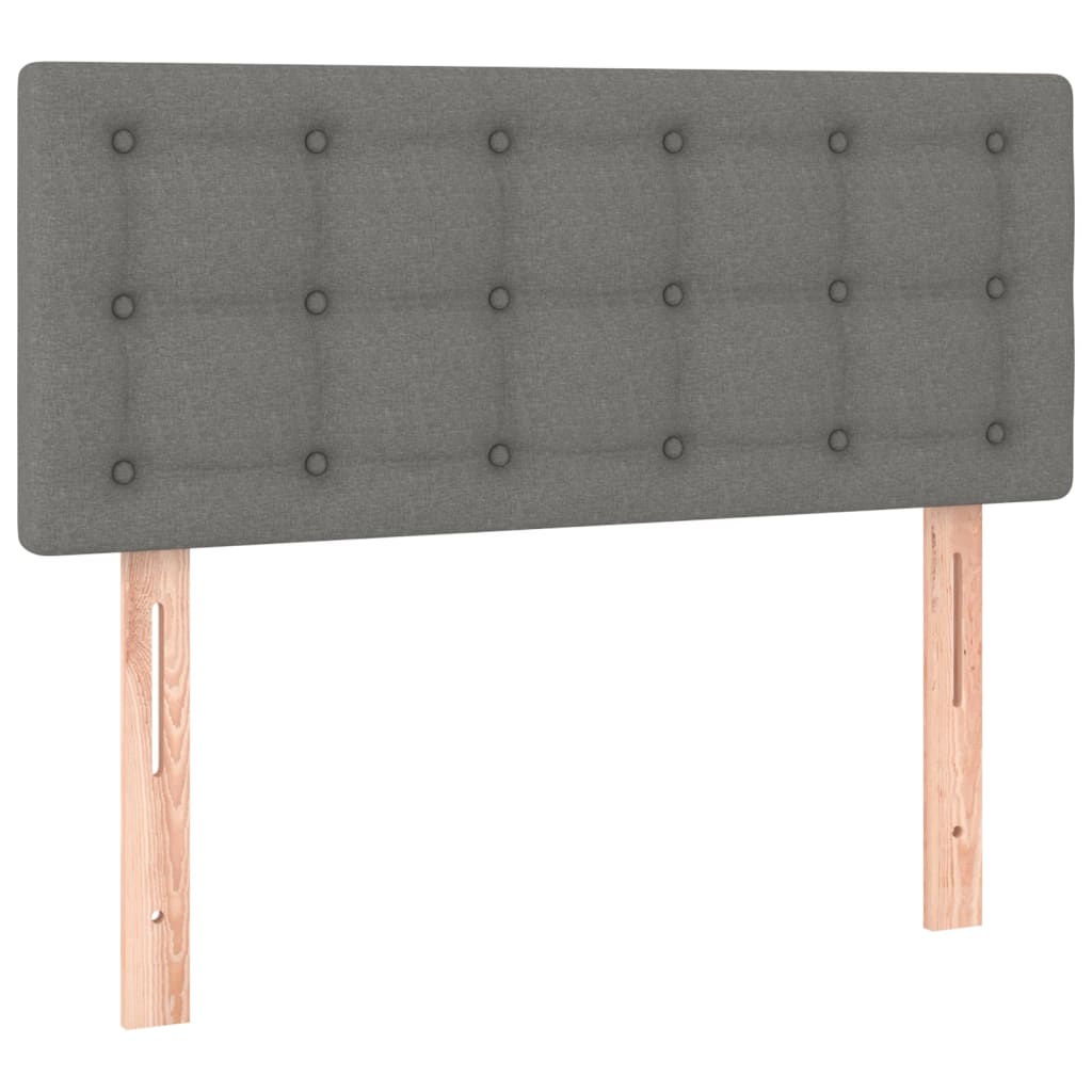 LED Headboard Dark Grey 100 cm Fabric