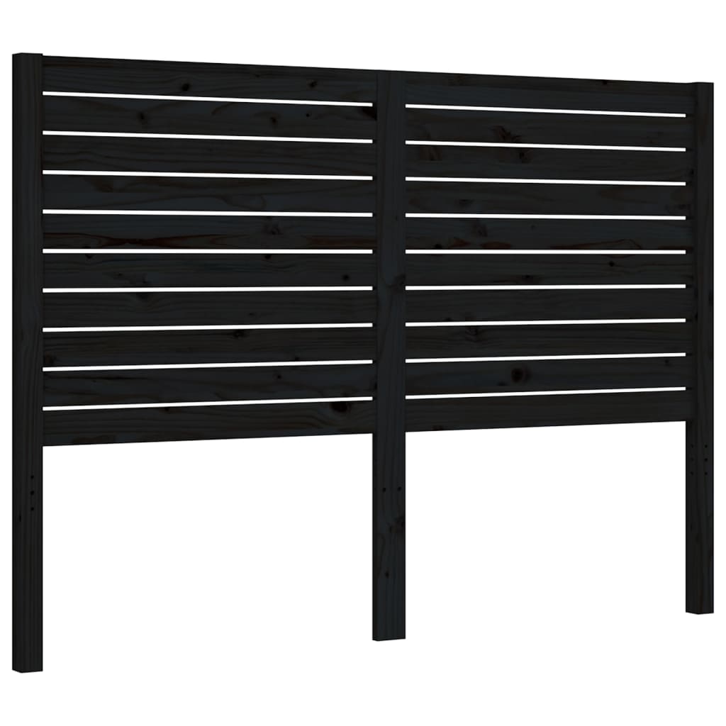 Bed Frame without Mattress Black 135x190 cm Solid Wood