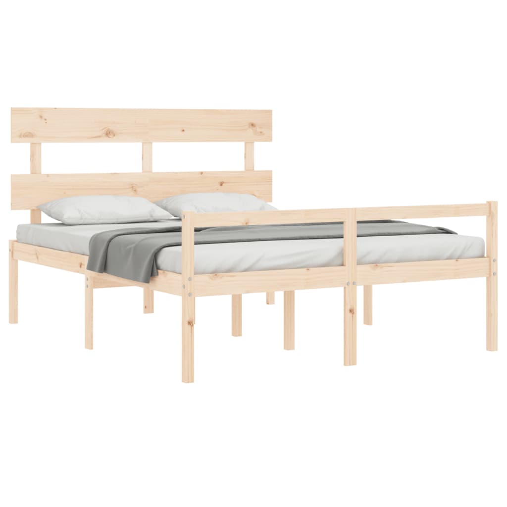 Senior Bed without Mattress 150x200 cm Solid Wood