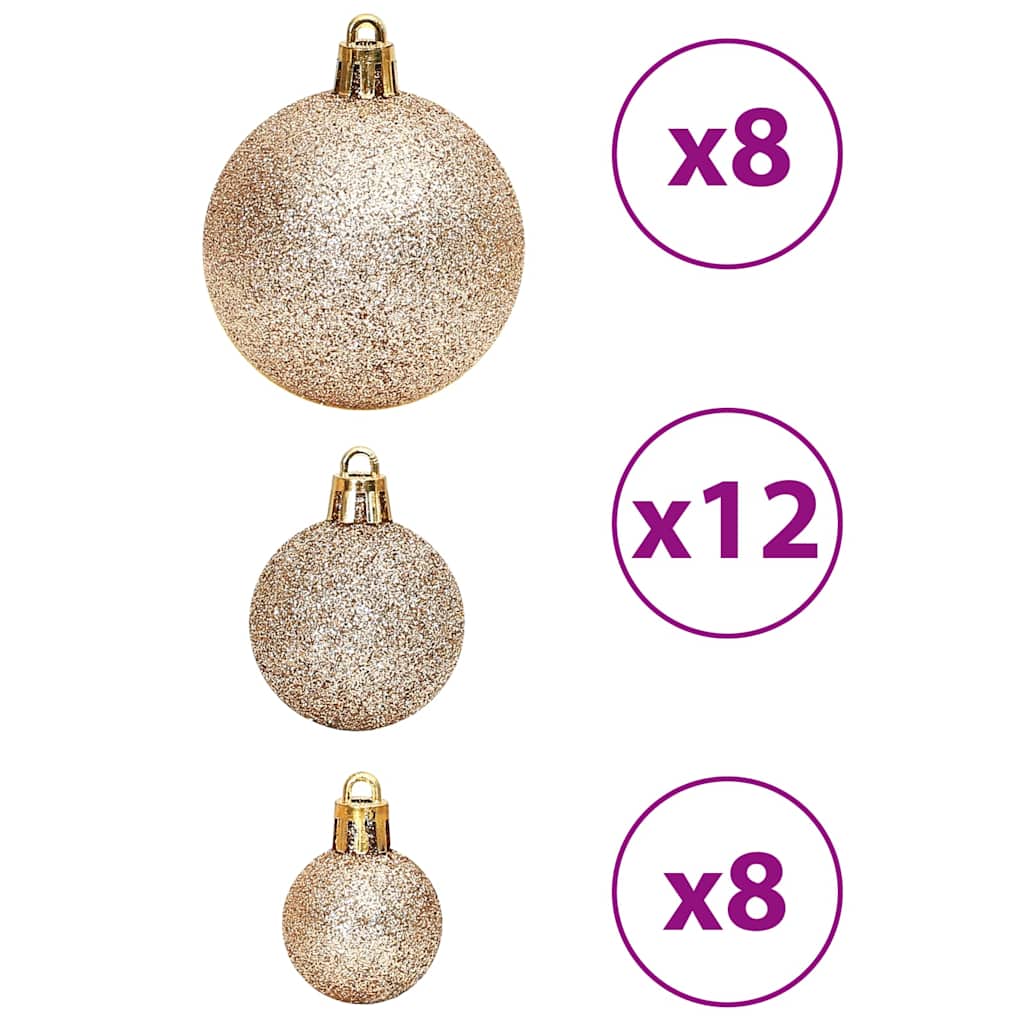 Christmas Baubles 100 pcs Champagne and Brown 3 / 4 / 6 cm