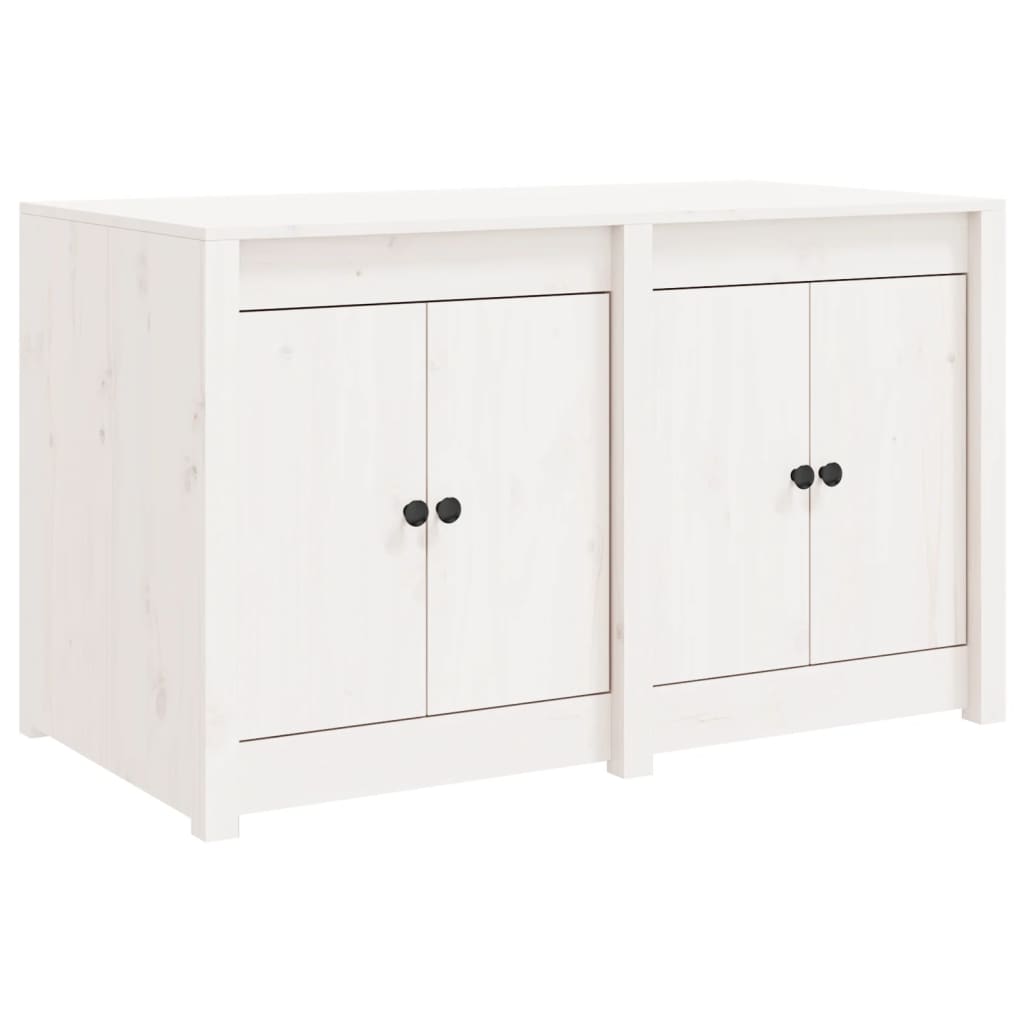 Outdoor Kitchen Cabinet MEPPEL White 106x55x64 cm Solid Wood Pine