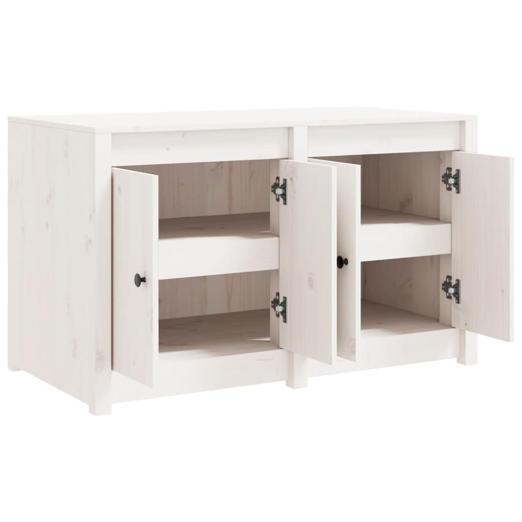 Outdoor Kitchen Cabinet MEPPEL White 106x55x64 cm Solid Wood Pine