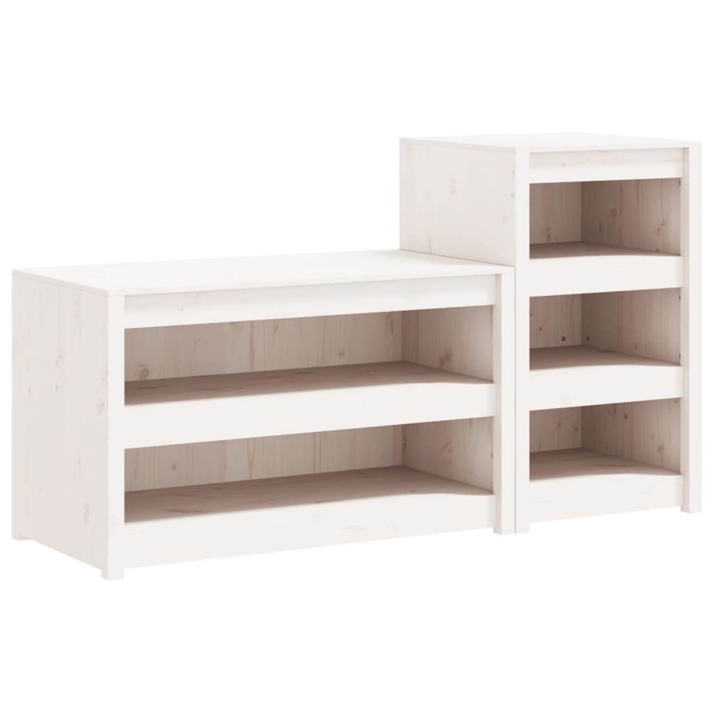 Outdoor Kitchen Cabinets MEPPEL 2 pcs White Solid Wood Pine
