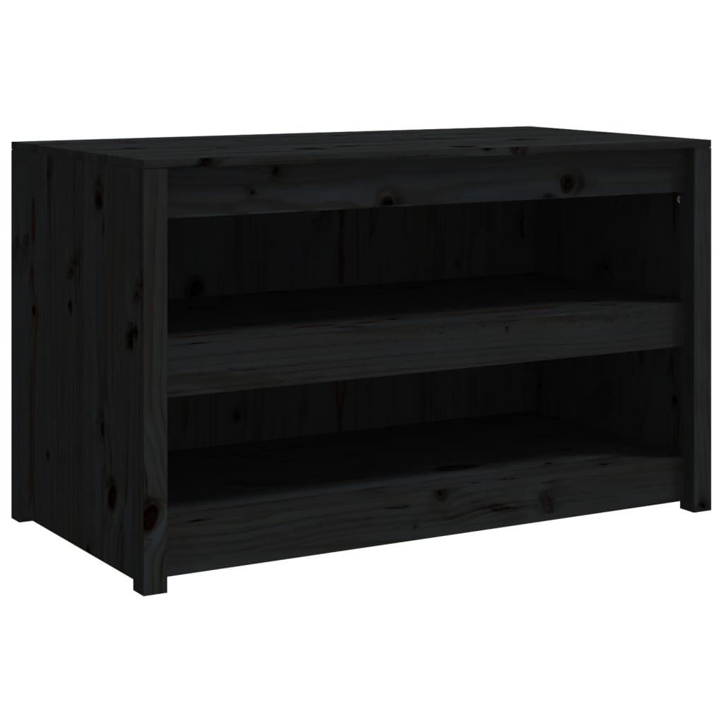 Outdoor Kitchen Cabinets MEPPEL 2 pcs Black Solid Wood Pine