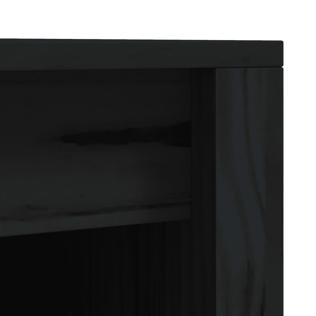Outdoor Kitchen Cabinets MEPPEL 2 pcs Black Solid Wood Pine