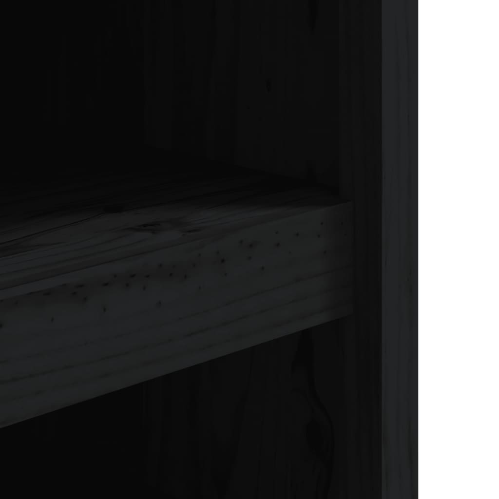 Outdoor Kitchen Cabinets MEPPEL 2 pcs Black Solid Wood Pine