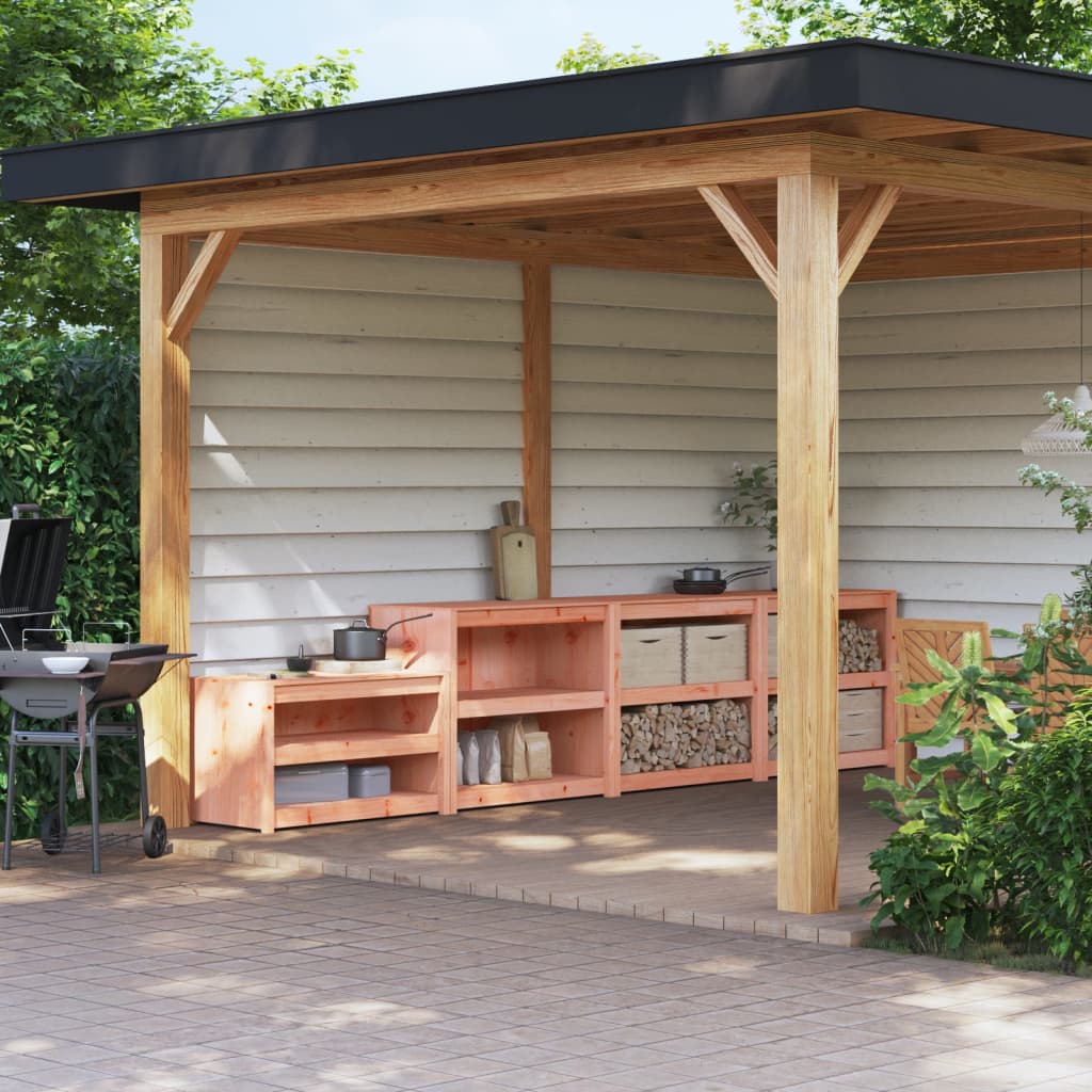 Outdoor Kitchen Cabinets MEPPEL 3 pcs Solid Wood Douglas