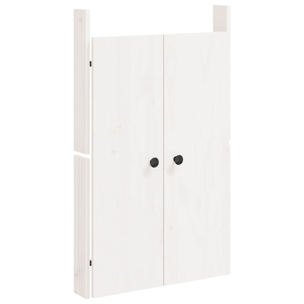 Outdoor Kitchen Cabinets MEPPEL 3 pcs White Solid Wood Pine