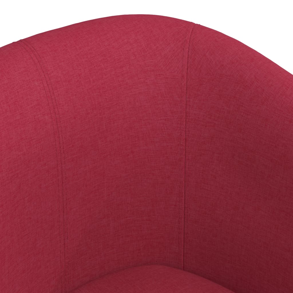 Tub Chair Wine Red Fabric