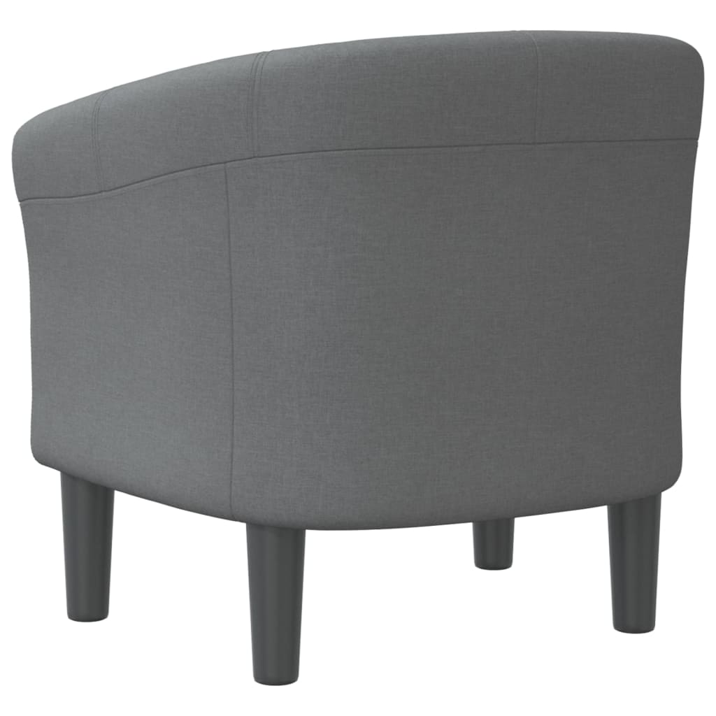 Tub Chair Dark Grey Fabric