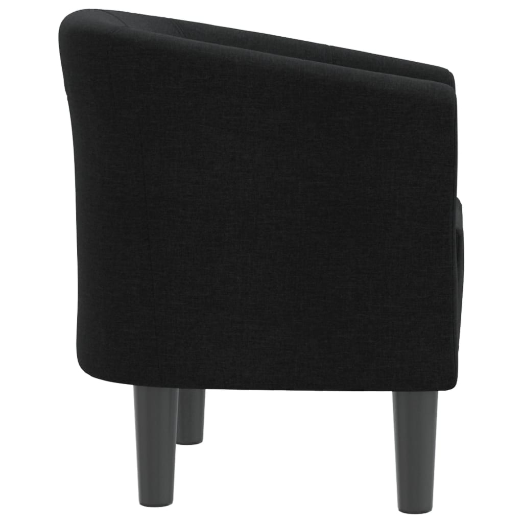 Tub Chair Black Fabric