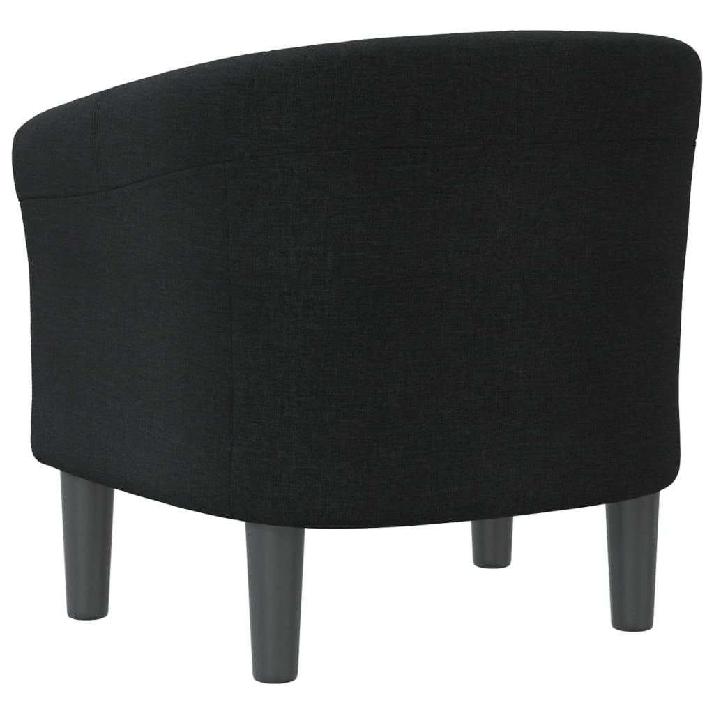 Tub Chair Black Fabric