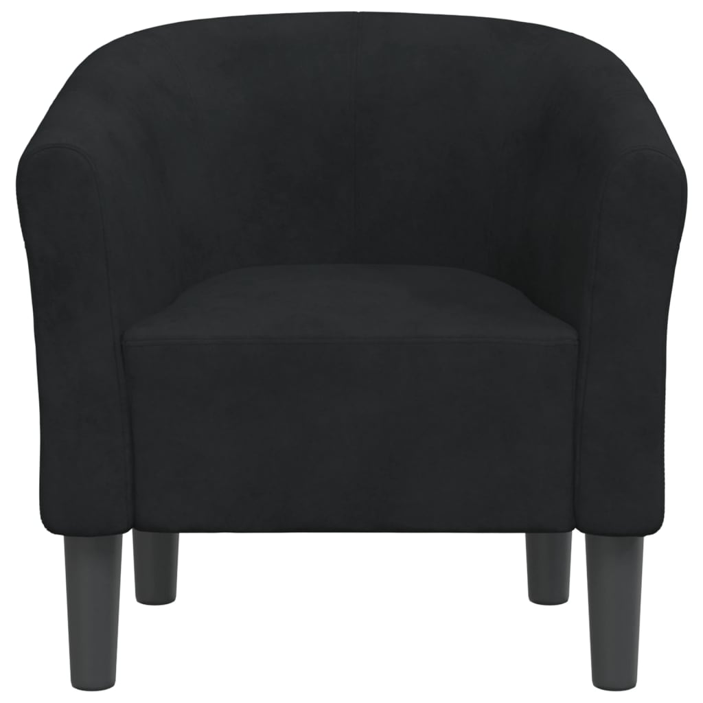 Tub Chair Black Velvet