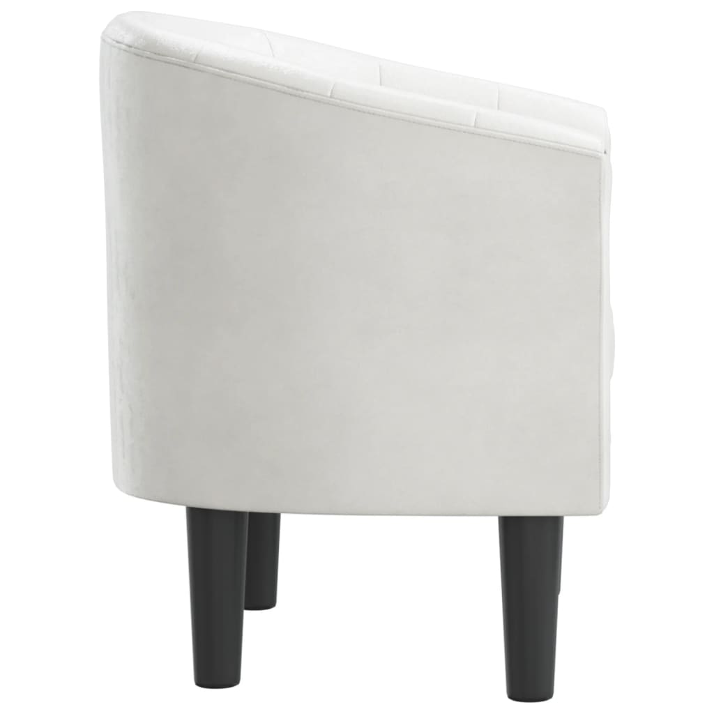 Tub Chair White Faux Leather