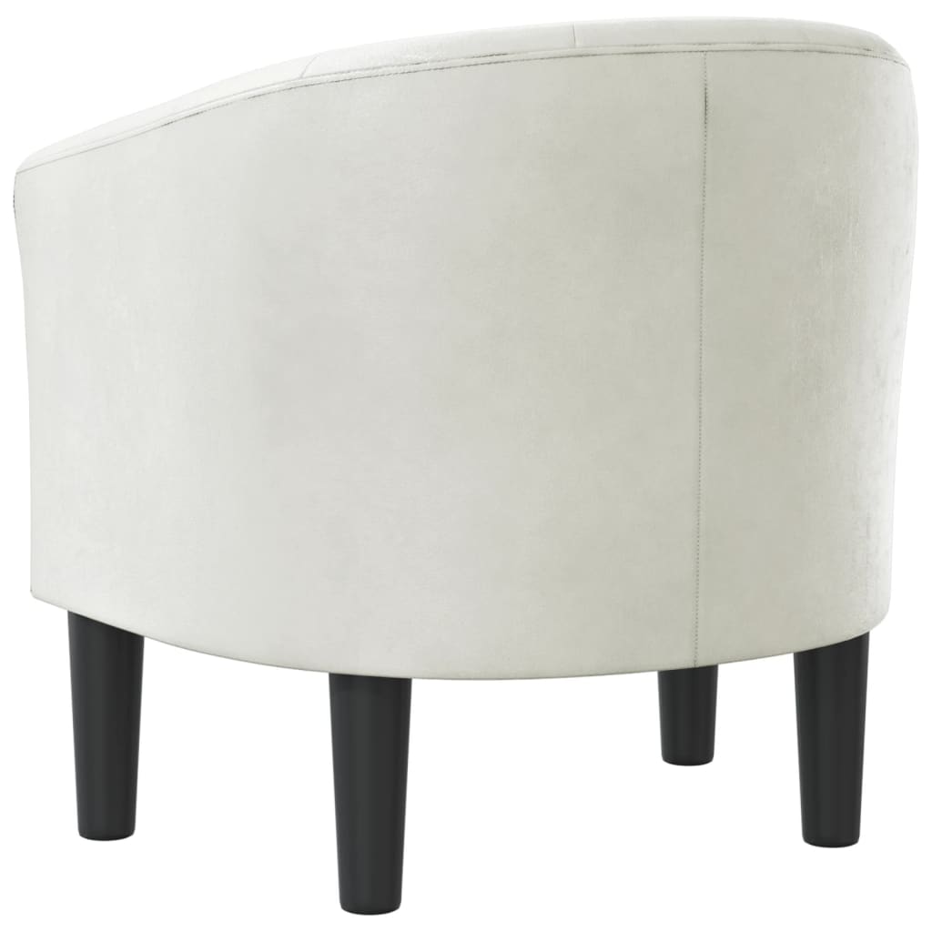 Tub Chair White Faux Leather