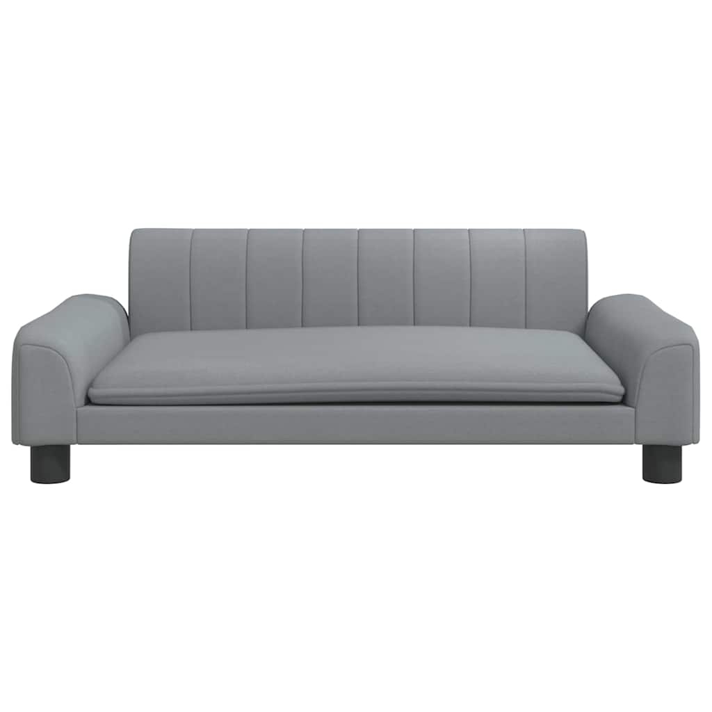 Kids Sofa Light Grey 90x53x30 cm Fabric