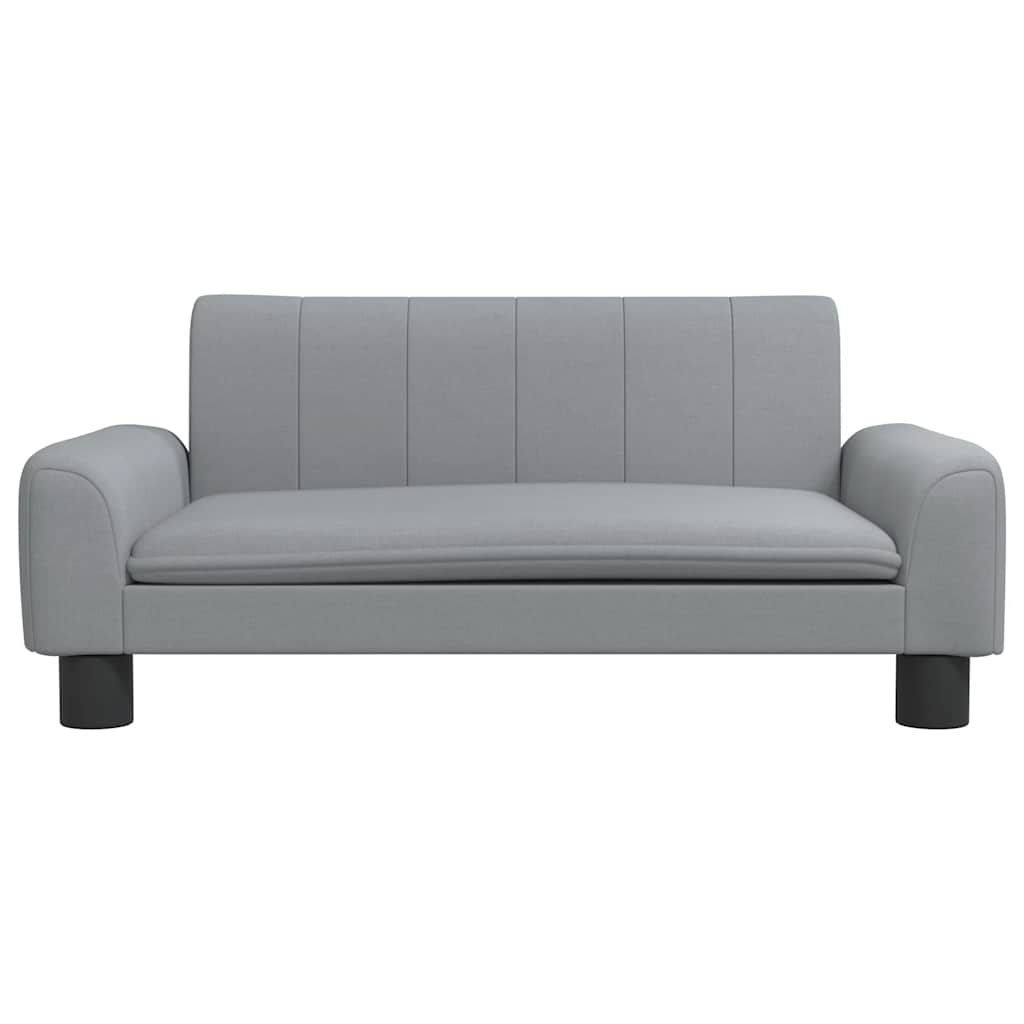 Kids Sofa Light Grey 70x45x30 cm Fabric